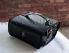 portable mag snap roll-up cosmetic bag with three pockets inside