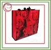 pp woven material red bag with opp film lamination