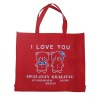 practical red non- woven shopping bag