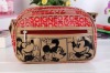 pretty cartoon pattern canvas PU handbag 2012