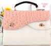 pretty pink spot flip PU handbag