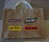 printed hessian bag