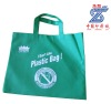 printed non woven green bag