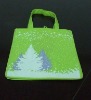 printed non-woven shopping bag green