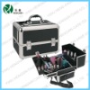 professional black aluminum makeup case train cosmetic case