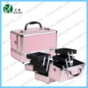 professional cosmetic case pink train makeup case