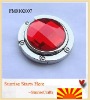 promotion bag hanger magnet[silver zinc alloy+red color crystal]