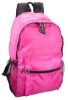promotional pink ripstop folded backpack