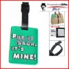promotional rubber pvc luggage tag