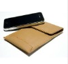 protective sleeve pouch with leather for iphone and ipod