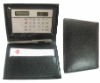 pu card holder with calculator