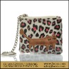 pu customized leopard key chain pouch