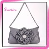 pu flower new model girls evening shoulder bag