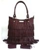 pu handbag with tassels