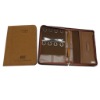 pu leather housing hand over manual file folder