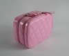 pu leather monogrammed cosmetic bag with compartments