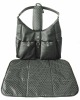 pu leather quilted diaper bag