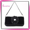 pu with genuine leather shoulder bag for ladies