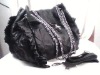 pure black tote&shoulder bag 7