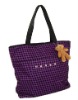 purple bag with small jointed teddy attached AHAN-028