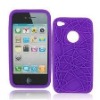 purple color silicon case for iphone 4g