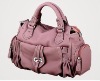 purple genunine leather handbag for womens