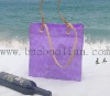 purple plastic shoulder bag with custom logo