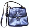 purple vintage women faux leather  handbag purse