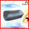 pvc and leather oblongs cosmetic case