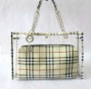 pvc clear promotional vinyl beach bag with chain handle