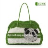 pvc natural woven handbag