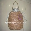 pvc natural woven handbag