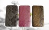 python pink snakeskin lady frame clutch wallet