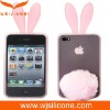 rabbit partten silicone case for iphone 4