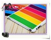 rainbow color back cover for ipad 2 accossory