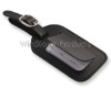 real black leather bag tag