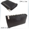 real leather zipper wallet for men