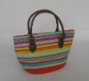 recycle paper woven striped beach bags 2011