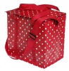red 2 person carry-on picnic bag for food