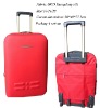 red 600D polyester trolley luggage