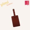 red PU leather luggage tag