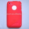 red S-LINE TPU design style cover gel skin case for APPLE IPHONE 3GS