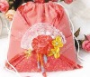 red beautiful DIY handbags,ribbon embroidery