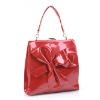 red big bowknot lady hand bag