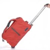 red canvas trolley travel bags