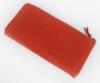 red classic design ladies leather wallet