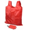 red color nylon foldable shopping bag
