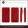 red color with special sewing leather cover for iphone4 case