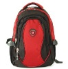 red computer backpack