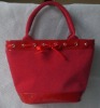 red cotton shopping bag